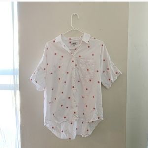 Oversized Madewell Floral Button-Up Top